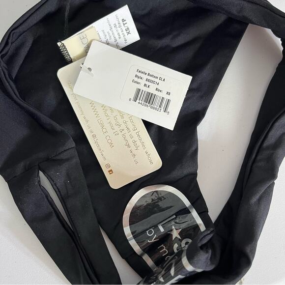 L*Space Estella Black Swim Bottom XS NWT - Picture 4 of 4